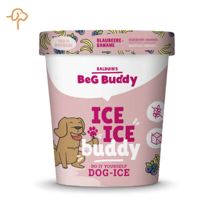 Balduins BeG Buddy Hundeeis &ndash; Blaubeere-Banane | DIY Eispulver, einfache Zubereitung, vegan